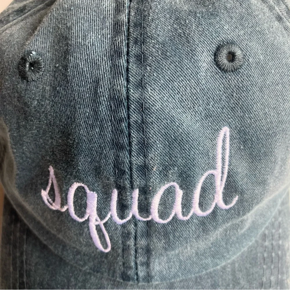 Adams Cool Crown Blue Mesh Lined Baseball Hat Bride Squad Dad Hat Ball Cap NWT